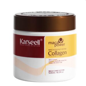 Karseell Collagène Masque de Traitement des Cheveux à l'Huile d'Argan pour Hydratation Intense et Réparation | 16.9 oz 500ml